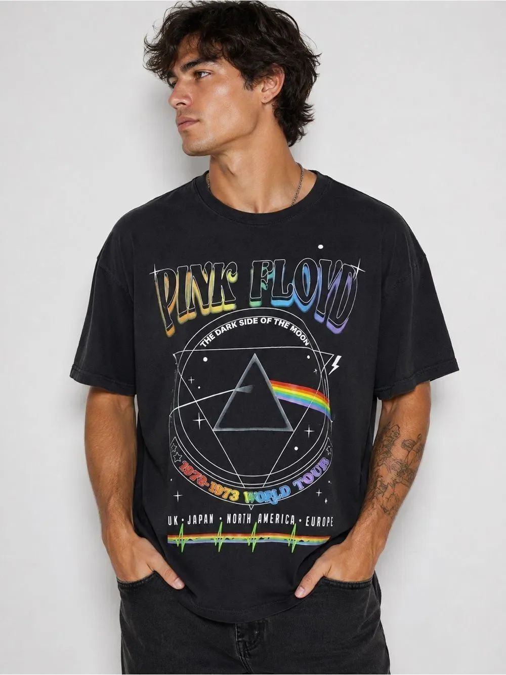 Rock Band Tee Pink Floyd The Darkside of the Moon 1972-73 World Tour